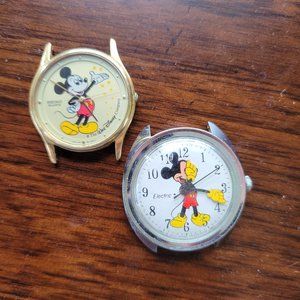 Mickey Mouse Seiko 1990 & 1971 Timex Electric men's Watches